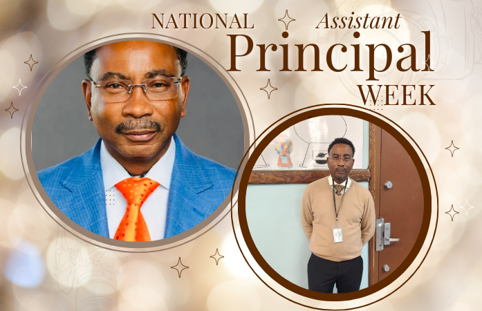  Two circle pictures of Assistant Principal Mr. Davis.